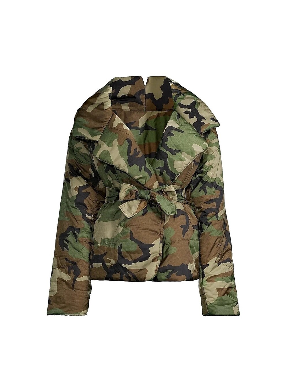 NORMA KAMALI CAMO SLEEPING BAG PUFF Jacket Coat